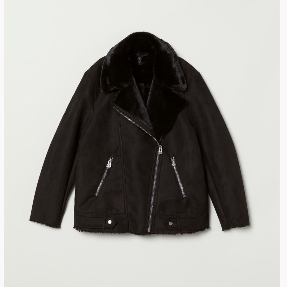 LAST CHANCE🚨 Faux Suede Moto Jacket Faux Fur Lined